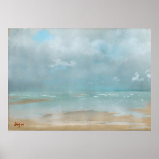 Strand bei Ebbe von Edgar Degas Poster (Vorne)