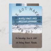 Strand bei Hochzeitskündigung Ankündigung (Vorne/Hinten)