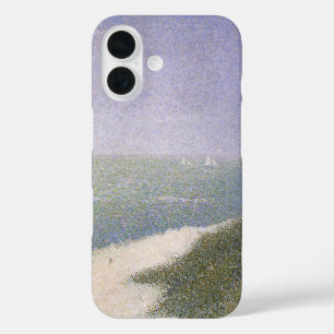 Strand bei Honfleur von Georges Seurat, Vintage Ar iPhone 16 Hülle