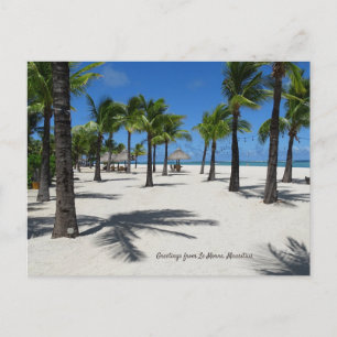 Strand bei Le Morne, Mauritius individuell. Postka Postkarte
