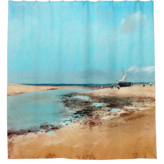 Strand bei Low Tide (Mouth of the River), Edgar De Duschvorhang (Vorderseite)