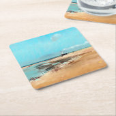 Strand bei Low Tide (Mouth of the River), Edgar De Rechteckiger Pappuntersetzer (angewinkelt)