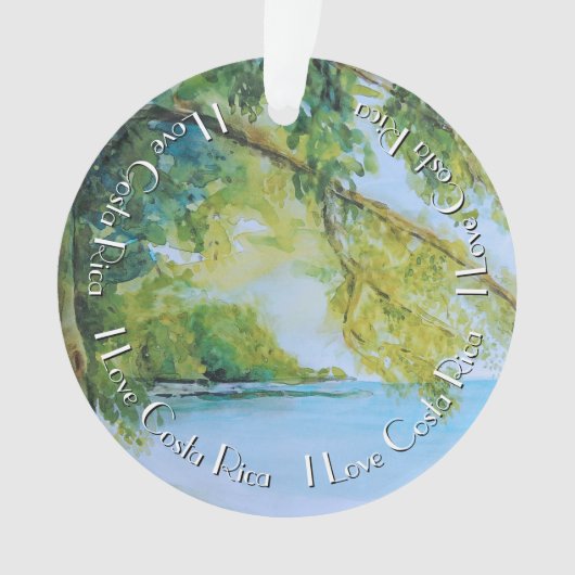 Strand bei Manuel Antonio Costa Rica Ornament (Vorderseite)