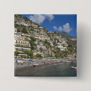 Strand bei Positano, Kampanien, Italien Button