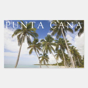 Strand bei Punta Cana Dominikanische Republik Rechteckiger Aufkleber