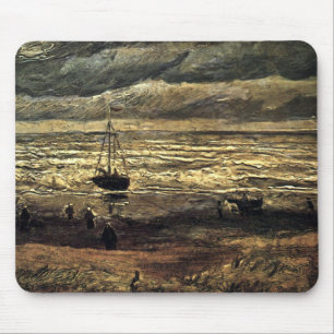 Strand bei Schnight in Stormy Weather - Gogh Mousepad