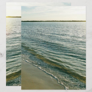 Strand bei Sonnenuntergang Hintergrund Blanko-Schr