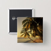 Strand bei Sonnenuntergang, Trinidad Button (Vorne & Hinten)