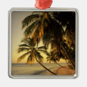Strand bei Sonnenuntergang, Trinidad Ornament Aus Metall (Vorne)