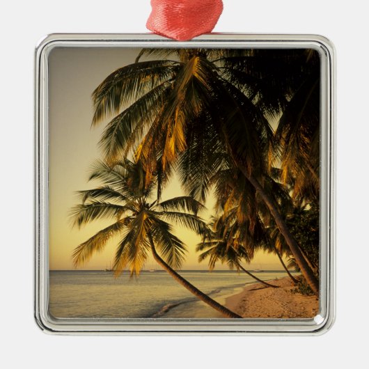 Strand bei Sonnenuntergang, Trinidad Ornament Aus Metall (Vorne)