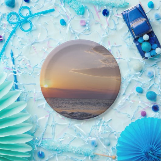 Strand bei Sunrise Pappteller (Party)