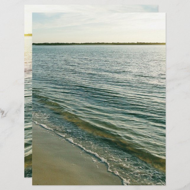 Strand bei Sunset Background Blank Scrapbook Paper (Vorne/Hinten)