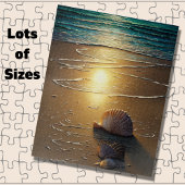 Strand bei Sunset mit Muscheln Puzzle