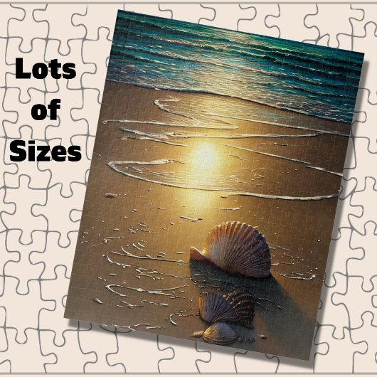 Strand bei Sunset mit Muscheln Puzzle