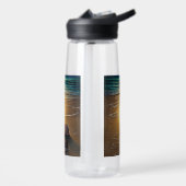 Strand bei Sunset mit Muscheln Trinkflasche (Links)