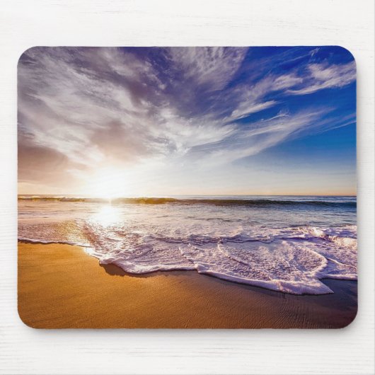 Strand bei Sunset Mousepad (Vorne)