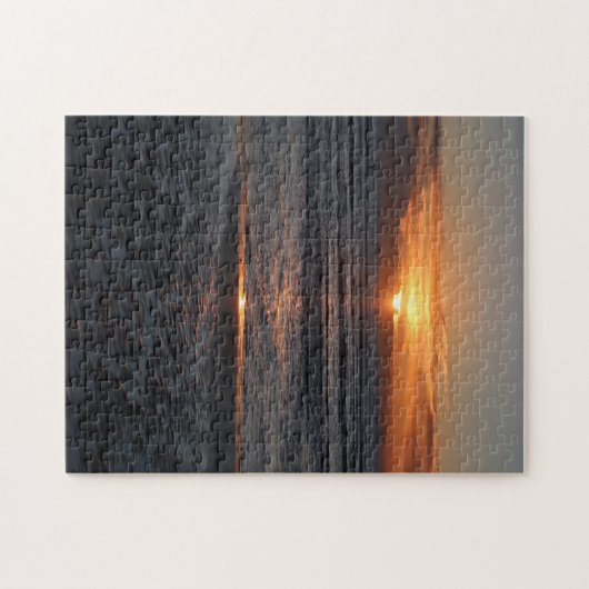 Strand bei Sunset Puzzle (Horizontal)