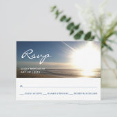 Strand bei Sunset - UAWG Response Card RSVP Karte (Stehend Vorderseite)