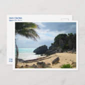 Strand bei Tulum Ruins, Quintana Roo, Mexiko Postkarte (Vorne/Hinten)