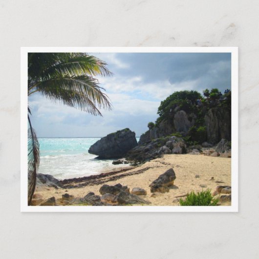 Strand bei Tulum Ruins, Quintana Roo, Mexiko Postkarte (Vorderseite)