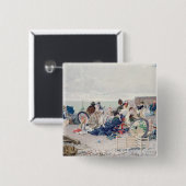 Strand bei Yport, 1878 (Öl auf Leinwand) Button (Vorne & Hinten)