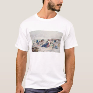 Strand bei Yport, 1878 (Öl auf Leinwand) T-Shirt