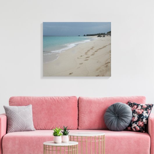 Strand Bermuda Leinwanddruck (Insitu (Wohnzimmer))