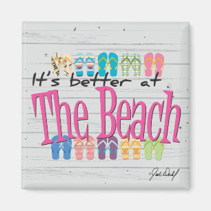 Strand - Besser am Strand Magnet