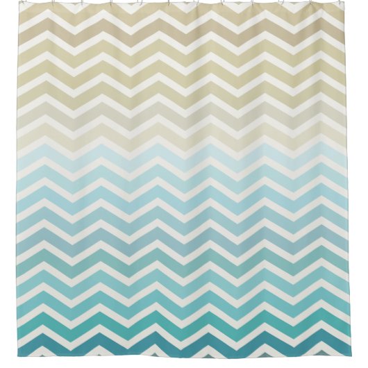 Strand bewegt Ozean- u. SandDuschvorhang Duschvorhang (Vorderseite)