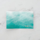 Strand bewegt wellenartig u. danken Starfish Ihnen Karte (Innenseite)