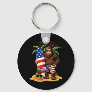 Strand Bigfoot Surf USA 4. Juli Patriotisch 250 Schlüsselanhänger