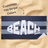 Strand Bitte Aqua Blue & Orange Beach Handtuch