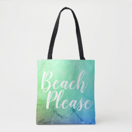 Strand Bitte Aquamarin Blue Ombre Beach Tasche