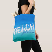 Strand Bitte Aquarell Ozean Blue Green Tote Tasche (Von Nahem)