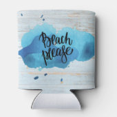 Strand Bitte Aquarell Rustikaler Strand Dosenkühler (Rückseite)