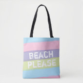 Strand Bitte Aquarell Streifen Beach Bag Tasche (Vorderseite)