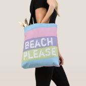 Strand Bitte Aquarell Streifen Beach Bag Tasche (Von Nahem)