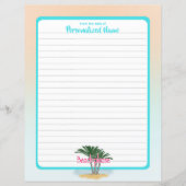 Strand Bitte begrenzt Papierblatt (Vorderseite)