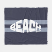 Strand Bitte blau und weiß Fleecedecke (Vorderseite (Horizontal))