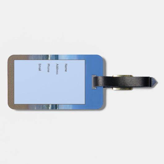 Strand bitte! gepäckanhänger (Rückseite horizontal)