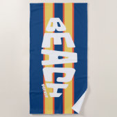 Strand Bitte gestrichen Blau und Gelb Strand Handt Strandtuch (Vorderseite)