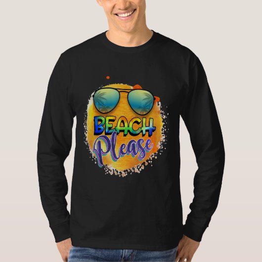 Strand bitte Grafik Thema T-Shirt (Vorderseite)