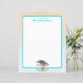 Strand Bitte grenzt ungestrichenes Blatt Papier (Stehend Vorderseite)