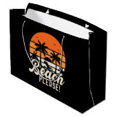 Strand Bitte Große Geschenktüte (Rückseite Schrägansicht)