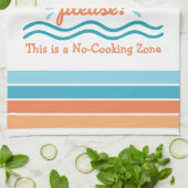 Strand Bitte keine Cooking Zone Thema Küste Geschirrtuch (Gefaltet)