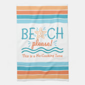 Strand Bitte keine Cooking Zone Thema Küste Geschirrtuch (Vertikal)
