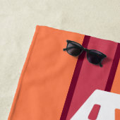 Strand bitte Koralle & rosa gestreiftes Badetuch (Beispiel)