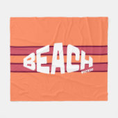 Strand bitte Korallen & Rosa Streifen Fleecedecke (Vorderseite (Horizontal))