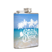 Strand-bitte lustige Zitat-Flasche Flachmann (Rechts)