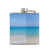 Strand-bitte lustige Zitat-Flasche Flachmann (Rückseite)